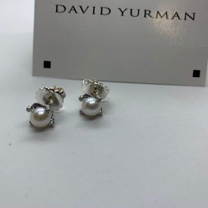 David Yurman 6mm Pearl Earrings